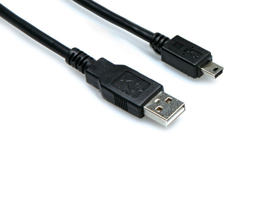 Hosa High Speed USB Cable, Type A to Mini B, 6 ft - Rock and Soul DJ Equipment and Records