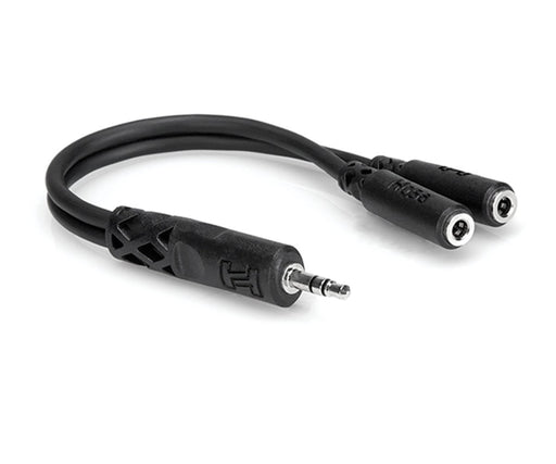 Hosa Y Cable, 3.5 mm TRS to Dual 3.5 mm TRSF - Rock and Soul DJ Equipment and Records