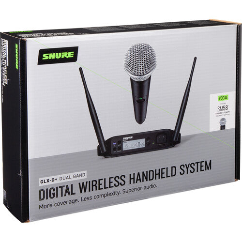 Shure GLXD24+ Dual-Band Wireless Vocal System with SM58 Microphone (Z3: 2.4, 5.8 GHz)