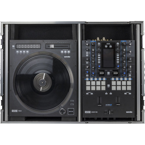 Odyssey Flight Zone Glide Style DJ Coffin for Rane Seventy-Two Mixer & Twelve Controller (Silver & Chrome Hardware)