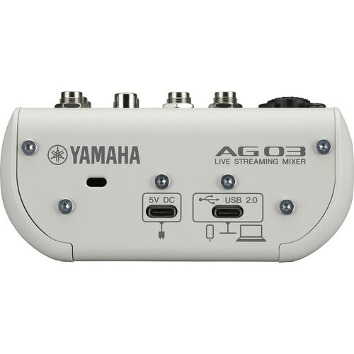 Yamaha AG03MK2 3-Channel Mixer & USB Audio Interface (White)