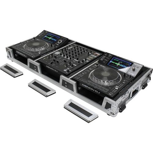 Odyssey Innovative Designs DJ Coffin for Two Large Format Tabletop CD/Media Players