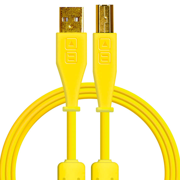 DJ TechTools Chroma Cables: Audio Optimized 1.5M USB-A to USB-B Cable (Yellow)