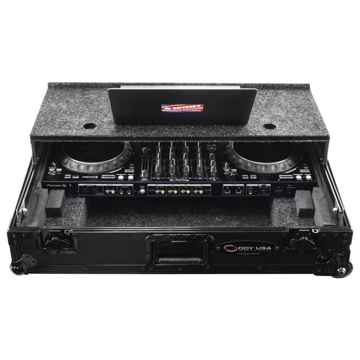 Odyssey FZGSDDJ1000BLCW Pioneer DDJ-1000 DDJ-1000SRT Case in Black Corner Wheels