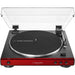 Audio-Technica Consumer AT-LP60X Stereo Turntable (Red & Black) + Free Lunch Box - Rock and Soul DJ Equipment and Records