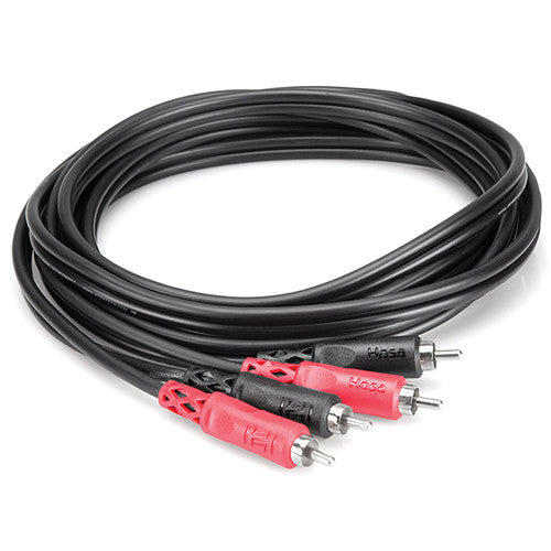 Hosa Technology 2 RCA Male to 2 RCA Male Dual Cable (Nickel Contacts) - 6.5'