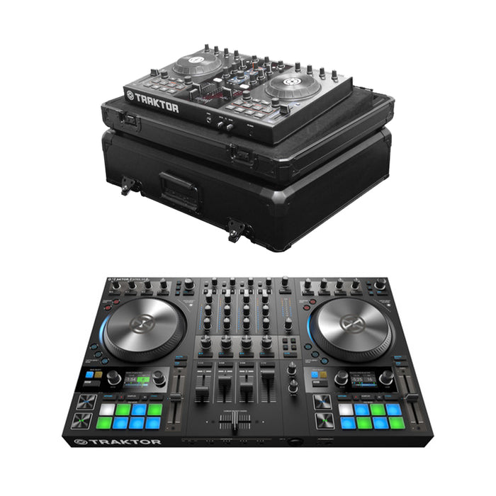 Native Instruments TRAKTOR KONTROL S4 MK3 + Odyssey KDJC2BL Black Krom DJ Controller Case