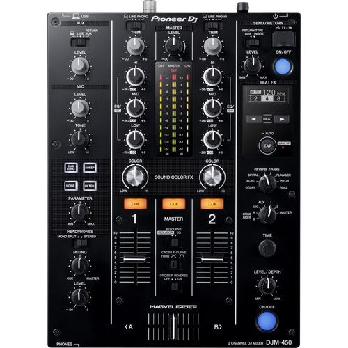 Pioneer DJ DJM-450 2-Channel DJ Mixer with FX + Decksaver Dust Cover