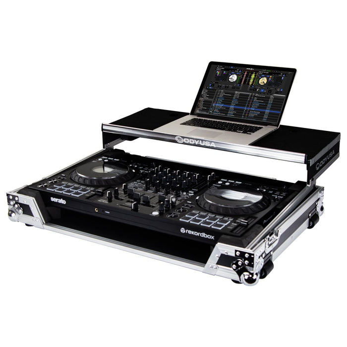 Odyssey FZGSFLX10WM DJ Flight Case with Glide Style Laptop Platform and Wheels for Pioneer DDJ-FLX10