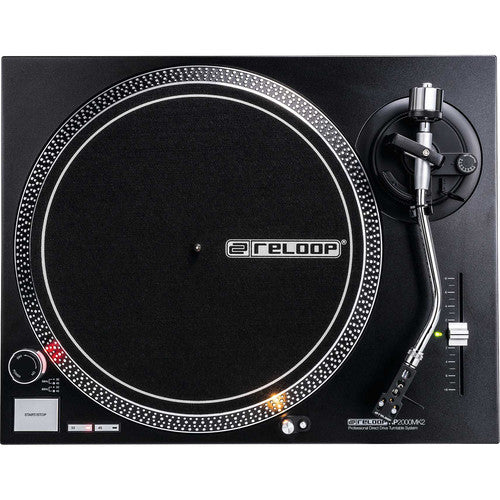 Reloop RP-2000 MK2 Quartz-Driven DJ Turntable (Metallic Black) (Open Box)