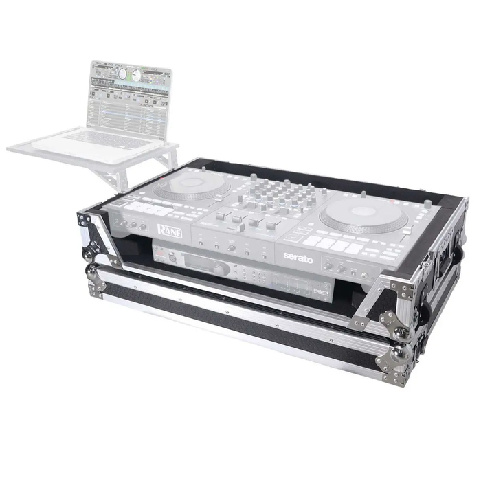 ProX XS-RANEFOURW ATA Flight Style Road Case for RANE Four DJ Controller with 1U Rack Space and Wheels