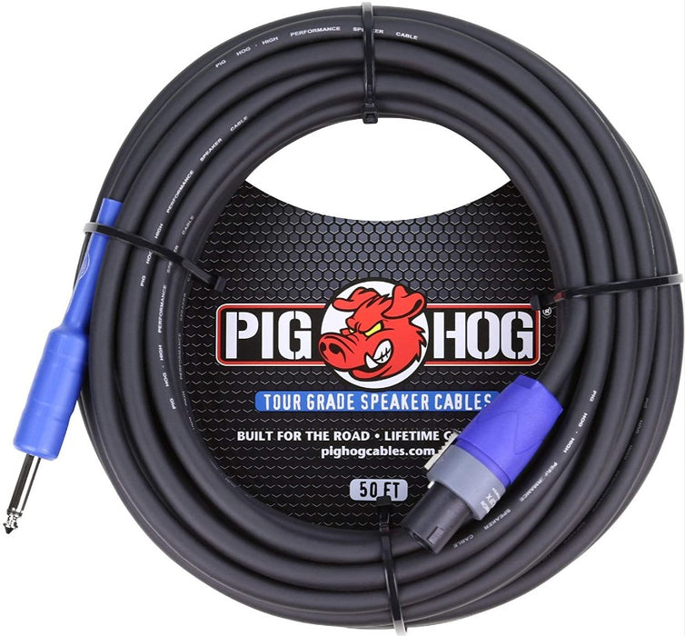Pig Hog PHSC50S14 50ft Speaker Cable, SpeakON to 1/4''