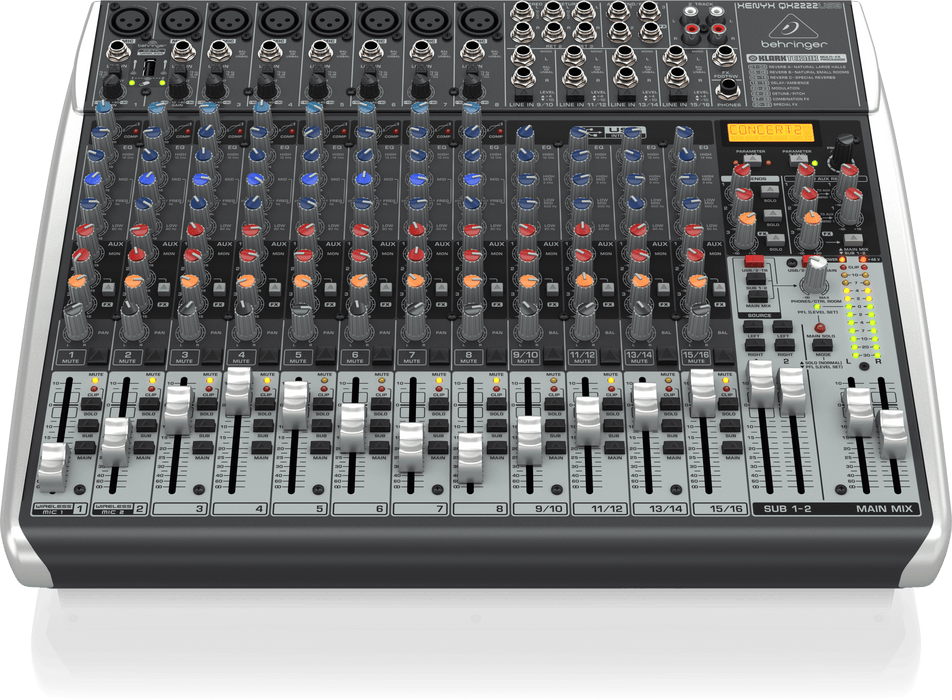 Behringer Xenyx QX2222USB Mixer with USB and Effects