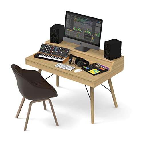 Glorious Vintage Music Station Recording Workstation for DJs and Recoding Studios, Brown