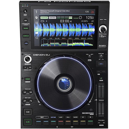 Denon DJ SC6000 Prime Professional Dual-Layer Media Player with 10.1" Multi-Touch Display + Decksaver Dust Cover