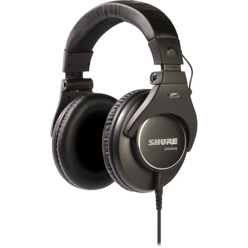 Shure SRH840 Closed-Back Over-Ear Professional Monitoring Headphones New Packaging (Open Box)