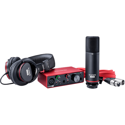 Focusrite Scarlett Solo Studio 2x2 USB Audio Interface with Microphone & Headphones (3rd Generation) - Rock and Soul DJ Equipment and Records