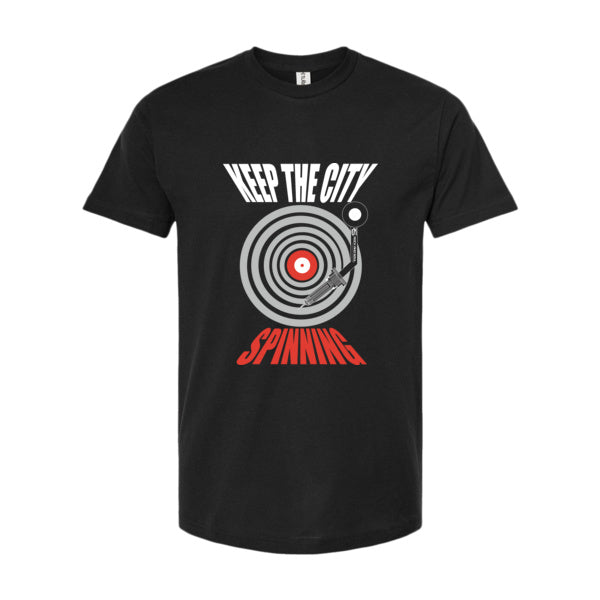 Rock And Soul Keep The City Spinning T-Shirt (Black)