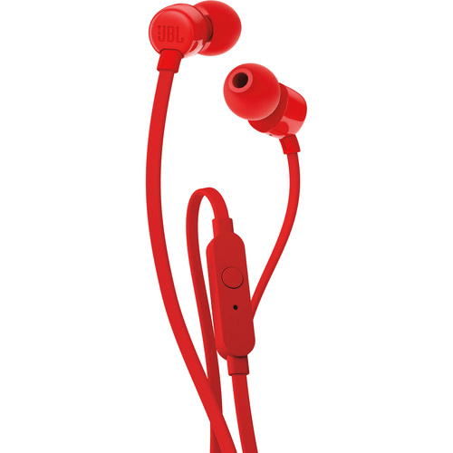 JBL T110 In-Ear Headphones (Red) - Rock and Soul DJ Equipment and Records