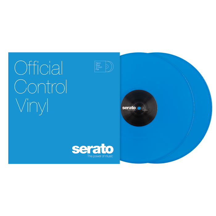 Serato 12" Control Vinyl - NEON Series - BLUE (Pair) - Rock and Soul DJ Equipment and Records