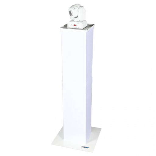 Novopro PS1+ White Variable Height Moving Head Podium Stand [NOVO-PS1+WHT] - Rock and Soul DJ Equipment and Records