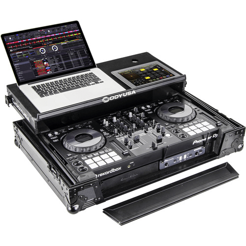 Odyssey Pioneer DDJ-800 DJ Controller Glide Style Case with 1U 19" Bottom Rack - Black Label - Rock and Soul DJ Equipment and Records