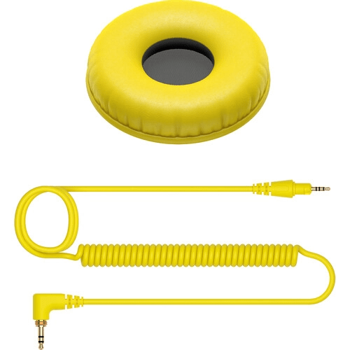 Pioneer DJ HC-CP08 Accessory Pack for HDJ-CUE1 Headphones (Yellow) - Rock and Soul DJ Equipment and Records