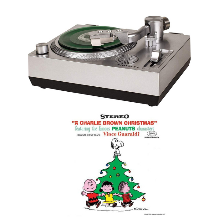RSD3 Mini Turntable + Charlie Brown Christmas 3 Inch Box Set + T-Shirt + Denim Tote