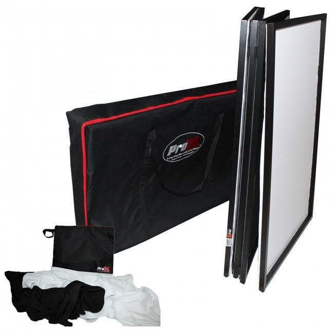 ProX Portable 4-Panel DJ Facade (Party Black Frame) - Rock and Soul DJ Equipment and Records