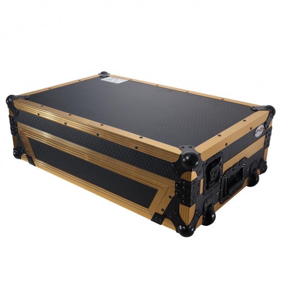 ProX XS-RANEONE WLT FGLD Limited Edition Gold ATA Flight Style Road Case for RANE ONE DJ Controller with Laptop Shelf - Rock and Soul DJ Equipment and Records