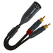 ProX XC-XMYRCA03 3' XLR-M to Dual RCA High Performance Audio Y Cable - Rock and Soul DJ Equipment and Records
