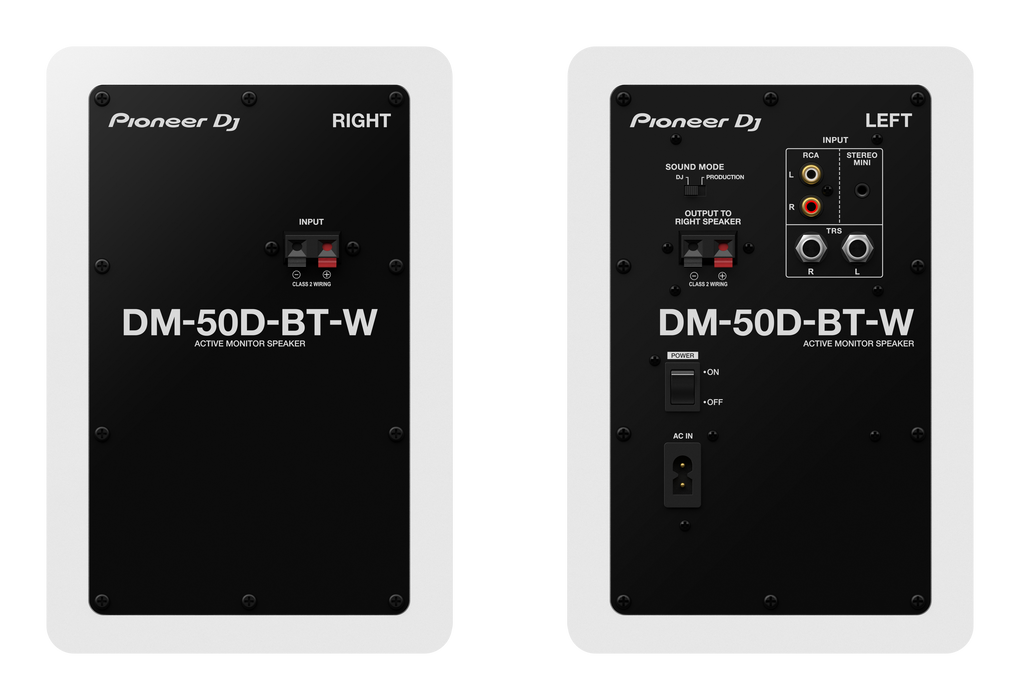 Pioneer Dj DM-50D 5-inch Desktop Monitor System – High-Performance Sound (White)
