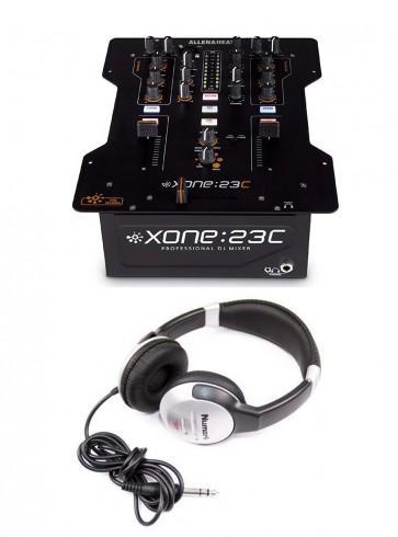 Allen & Heath XONE:23C DJ Mixer Plus Internal Soundcard with Bonus Numark Professional DJ Headphones - Rock and Soul DJ Equipment and Records