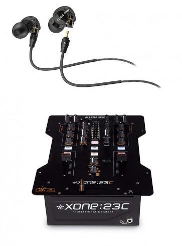 Allen & Heath XONE:23C DJ Mixer Plus Internal Soundcard with Bonus M6 Pro Mee Audio Earbuds