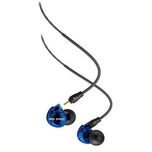 MEE Audio M6 PRO Noise-Isolating Limited Edition Blue In-Ear Monitors with Detachable Cables - Rock and Soul DJ Equipment and Records