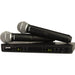 Shure BLX288/PG58 Dual-Channel Wireless Handheld Microphone System with PG58 Capsules (J11: 596 to 616 MHz) - Rock and Soul DJ Equipment and Records