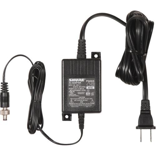 Shure PS43US 15-VDC Power Supply for Shure Wireless Receivers - Rock and Soul DJ Equipment and Records