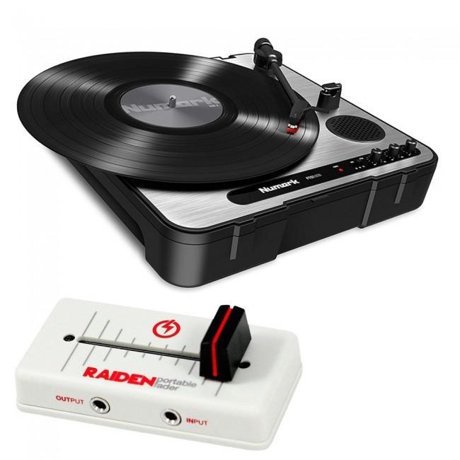 Numark PT01 USB with VVT-MK1 Fader in Off White & Red - Rock and Soul DJ Equipment and Records